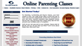 What Loganparentingclasses.com website looked like in 2018 (6 years ago)