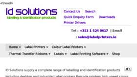 What Labelprinters.ie website looked like in 2018 (6 years ago)