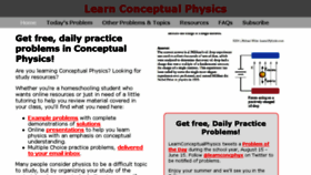 What Learnconceptualphysics.com website looked like in 2018 (6 years ago)
