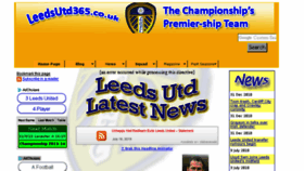 What Leedsutd365.co.uk website looked like in 2018 (6 years ago)