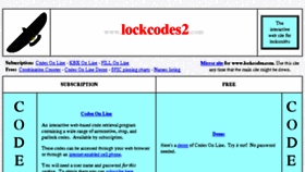 What Lockcodes2.com website looked like in 2018 (6 years ago)