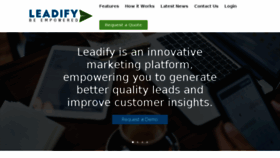 What Leadify.biz website looked like in 2018 (6 years ago)