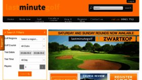 What Lastminutegolf.co.za website looked like in 2018 (6 years ago)