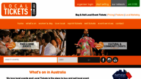 What Localtickets.com.au website looked like in 2018 (6 years ago)