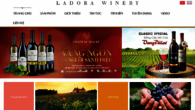 What Ladorawinery.vn website looked like in 2018 (6 years ago)