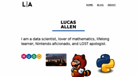 What Lucasallen.io website looked like in 2018 (6 years ago)