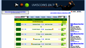 What Livescores247.com website looked like in 2018 (6 years ago)