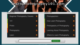 What Learnphotography101.com website looked like in 2018 (6 years ago)