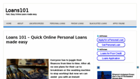 What Loans101.co.za website looked like in 2018 (6 years ago)