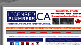 What Licensedplumbers.ca website looked like in 2018 (6 years ago)