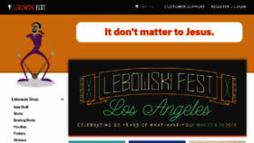 What Lebowskifest.com website looked like in 2018 (6 years ago)