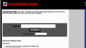 What Letterpresscheat.net website looked like in 2018 (6 years ago)