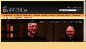 What La-archdiocese.org website looked like in 2018 (6 years ago)
