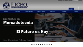 What Liceoupg.edu.mx website looked like in 2018 (6 years ago)