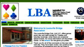 What Louisvillebridgeclub.com website looked like in 2018 (6 years ago)