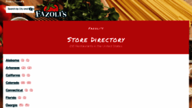 What Locations.fazolis.com website looked like in 2018 (6 years ago)