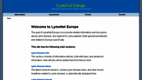 What Lymeneteurope.com website looked like in 2018 (6 years ago)