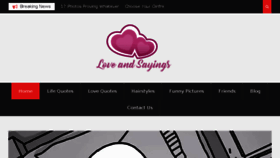 What Loveandsayings.com website looked like in 2018 (6 years ago)