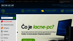 What Lacne-pc.sk website looked like in 2018 (5 years ago)