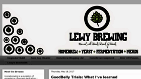 What Lewybrewing.com website looked like in 2018 (6 years ago)