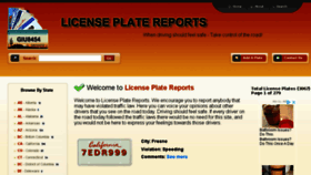 What Licenseplatereports.com website looked like in 2018 (6 years ago)