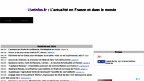 What Liveinfos.fr website looked like in 2018 (5 years ago)