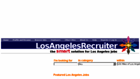 What Losangelesrecruiter.com website looked like in 2018 (5 years ago)