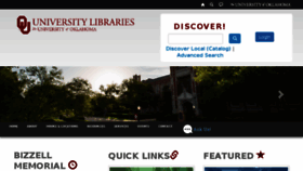 What Libraries.ou.edu website looked like in 2018 (5 years ago)