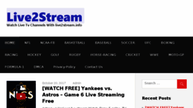 What Live2stream.info website looked like in 2018 (5 years ago)
