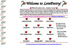 What Lovepoetry.com website looked like in 2018 (5 years ago)