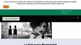 What Laprofumeriaborgosesia.it website looked like in 2018 (5 years ago)