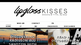 What Lipglosskisses.com website looked like in 2018 (5 years ago)
