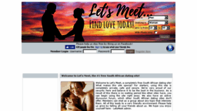 What Letsmeet.co.za website looked like in 2018 (5 years ago)