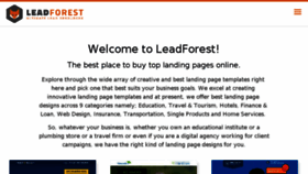 What Leadforest.com website looked like in 2018 (5 years ago)