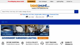 What Lightonline.com.au website looked like in 2018 (5 years ago)