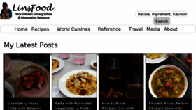 What Linsfood.com website looked like in 2018 (5 years ago)