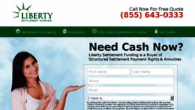 What Libertysettlementfunding.com website looked like in 2018 (6 years ago)