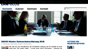 What Law-blog.de website looked like in 2018 (7 years ago)