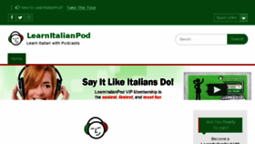 What Learnitalianpod.com website looked like in 2018 (5 years ago)