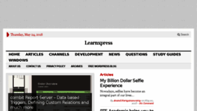 What Learnxpress.com website looked like in 2018 (5 years ago)
