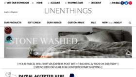 What Linenthings.com.au website looked like in 2018 (7 years ago)