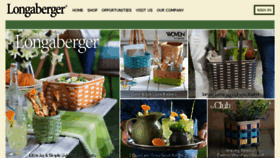 What Longaberger.com website looked like in 2018 (5 years ago)