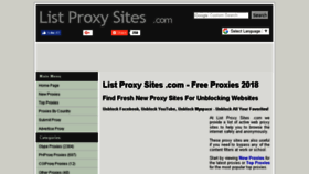 What Listproxysites.com website looked like in 2018 (5 years ago)