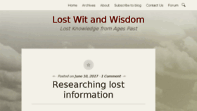 What Lostwitandwisdom.com website looked like in 2018 (5 years ago)