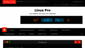 What Linuxpro.org website looked like in 2018 (5 years ago)