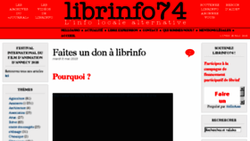 What Librinfo74.fr website looked like in 2018 (5 years ago)