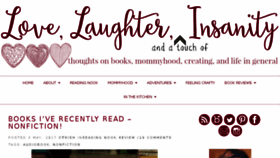 What Lovelaughterinsanity.com website looked like in 2018 (5 years ago)