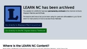 What Learnnc.org website looked like in 2018 (5 years ago)