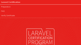 What Laravelcert.com website looked like in 2018 (5 years ago)