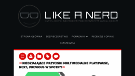 What Likeanerd.pl website looked like in 2018 (5 years ago)
